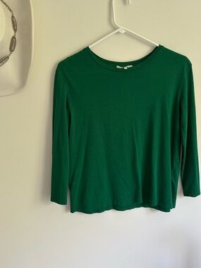 VINCE | Green 3/4 Sleeve Shirt